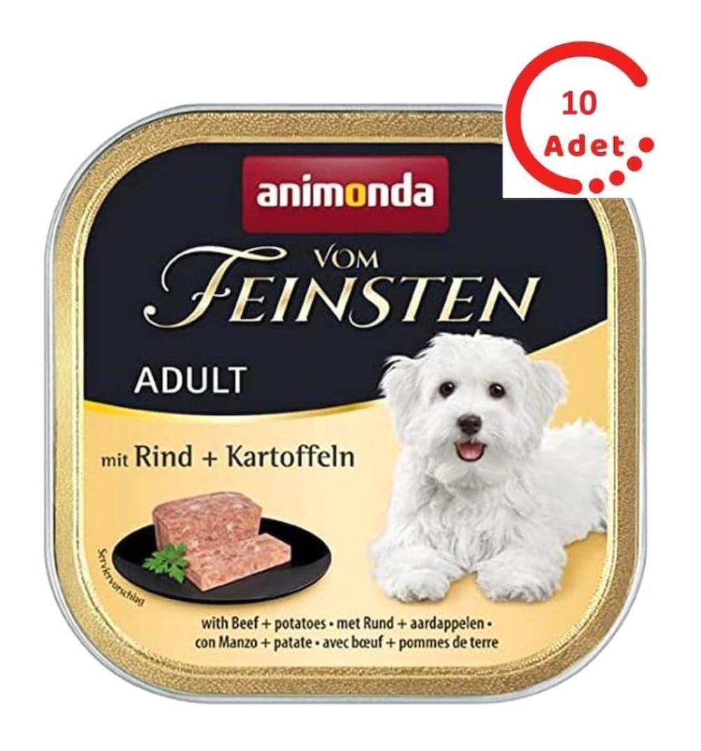 Animonda Vom Feinsten Patates-Sığır Etli Ezme Yetişkin Köpek Maması 150 gr 10'lu