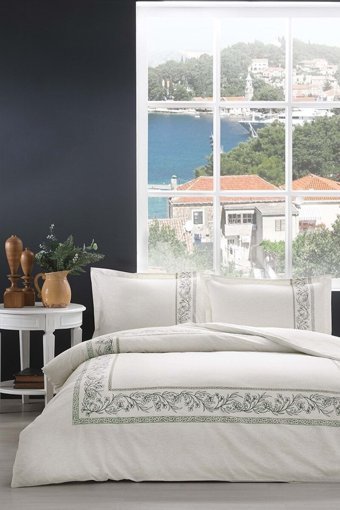 Özdilek Bordado Pamuk 4 Mevsim 200x220 cm Çarşaflı Çiçekli Çift Kişilik Nevresim Takımı Çok Renkli