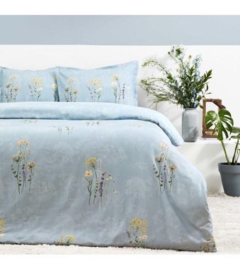 Taç Lillian Saten 4 Mevsim 200x220 cm Çarşaflı Çiçekli Çift Kişilik Nevresim Takımı Çok Renkli