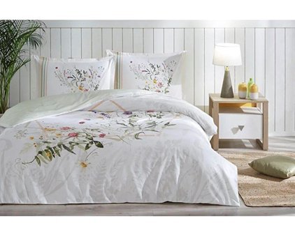 Özdilek Fujer Pamuk 4 Mevsim 200x220 cm Çarşaflı Çiçekli Çift Kişilik Nevresim Takımı Çok Renkli