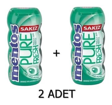 Mentos Pure Fresh Yeşil Naneli Sakız 2 Adet