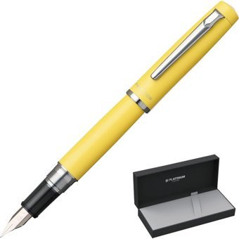 Platinum PNB-5000 68-3 Pistonlu-Kartuşlu Reçine Doldurulabilir M Sarı Dolma Kalem