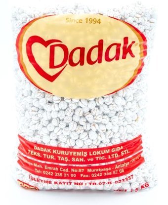 Dadak Şekerli Beyaz Leblebi 5 kg