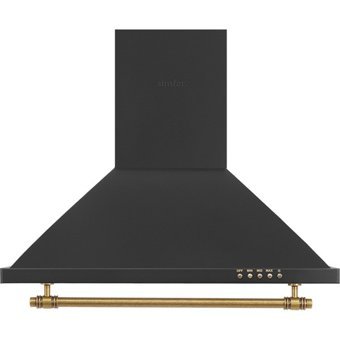 Simfer 8667 500 m³ Emiş Gücü 60 cm Metal Karbon Filtreli Bacalı Duvar Tipi Davlumbaz Antrasit