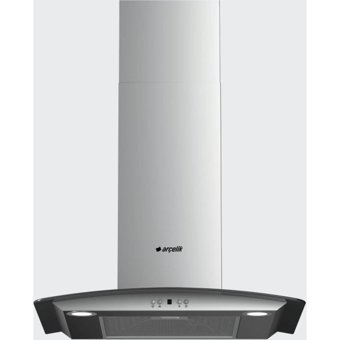 Arçelik P 36 YEI 710 m³ Emiş Gücü 60 cm Cam Karbon Filtreli Bacalı Duvar Tipi Davlumbaz Gri