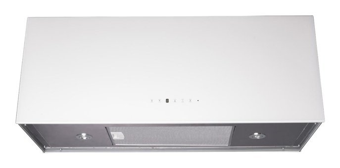 Alveus Diamond 190 W 650 m³ Emiş Gücü 60 cm Paslanmaz Çelik Karbon Filtreli Bacalı Ada Tipi Davlumbaz Beyaz