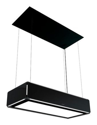 Silverline 4390 250 m³ Emiş Gücü 50 cm Metal Bacalı Ada Tipi Davlumbaz Siyah