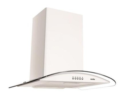 Simfer 8632 600 m³ Emiş Gücü 60 cm Cam Bacalı Duvar Tipi Davlumbaz Beyaz
