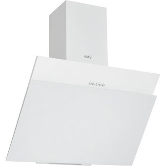 Esty 3462 231 m³ Emiş Gücü 60 cm Cam Karbon Filtreli Bacalı Duvar Tipi Davlumbaz Beyaz