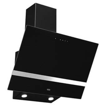 Çetintaş 55131 140 W 500 m³ Emiş Gücü 60 cm Cam Karbon Filtreli Bacalı Duvar Tipi Davlumbaz Siyah
