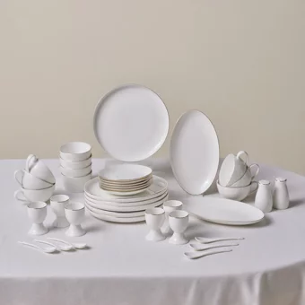 Karaca Elegance Bone Favaro 38 Parça 6 Kişilik Gold Porselen Kahvaltı Takımı