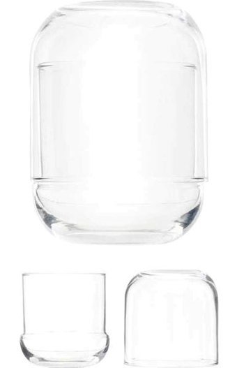 Lav Duo Silindir Cam Saklama Kabı 2x380 ml