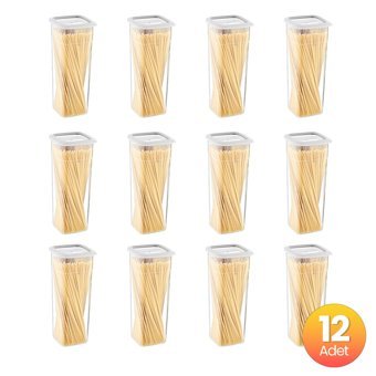 Smartware Skali Kare Plastik Saklama Kabı 12x2.14 lt