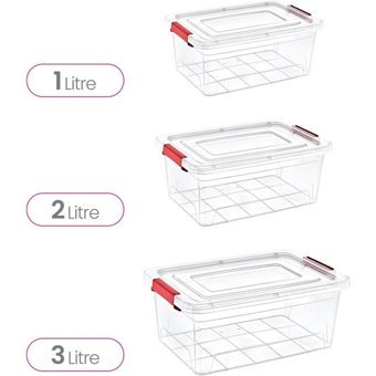Smartware Smart Box Dikdörtgen Plastik Saklama Kabı 3x1 lt-2 lt-3 lt