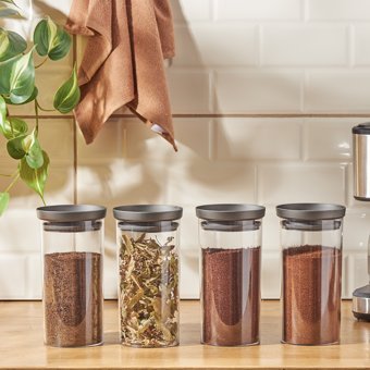 Emsan Arya Silindir Plastik Saklama Kabı 4x800 ml