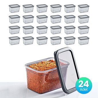 Smartware Skali Dikdörtgen Plastik Saklama Kabı 24x1.21 lt Siyah