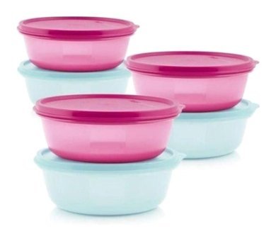 Tupperware Set Yuvarlak Plastik Saklama Kabı 6x600 ml