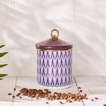 Karaca Retro Purple Yuvarlak Emaye Saklama Kabı 2x1.1 lt