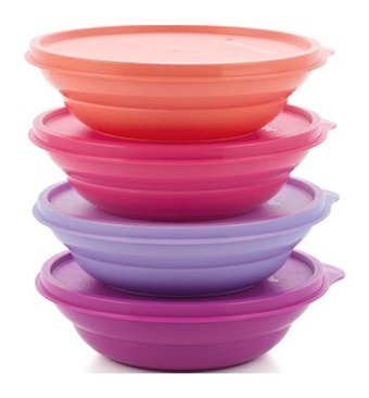 Tupperware Bonibon Set Yuvarlak Plastik Saklama Kabı 4x500 ml