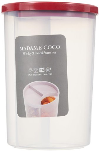 Madame Coco Carmen Bölmeli Silindir Plastik Saklama Kabı