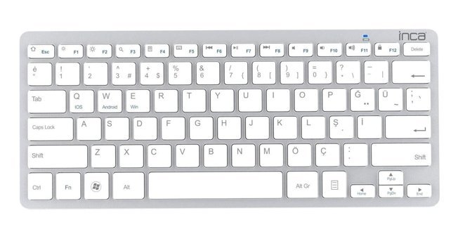 Inca Ibk-569bt Türkçe Q 78 Tuşlu Gri Klavye