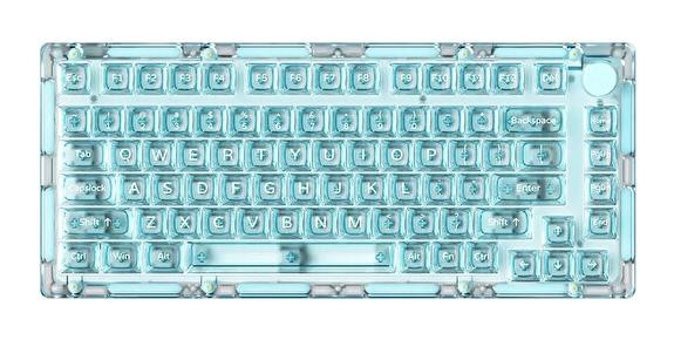 Akko İngilizce Q RGB 82 Tuşlu Blue Switch Kablosuz Turkuaz Mekanik Gaming Klavye