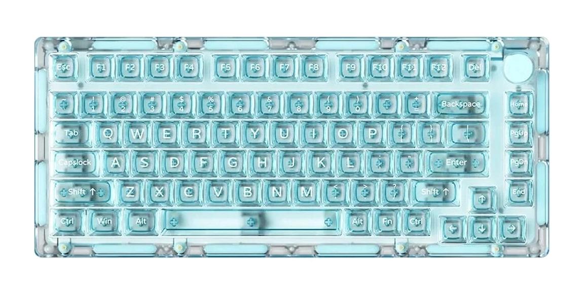 Akko İngilizce Q RGB 82 Tuşlu Blue Switch Kablosuz Turkuaz Mekanik Gaming Klavye