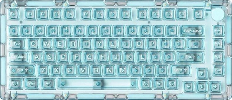 Akko İngilizce Q RGB 82 Tuşlu Blue Switch Kablosuz Turkuaz Mekanik Gaming Klavye