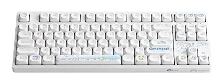 Akko Cinnamoroll Star 3087 V3 İngilizce Q RGB 87 Tuşlu Brown Switch Kablolu Beyaz Mekanik Gaming Klavye