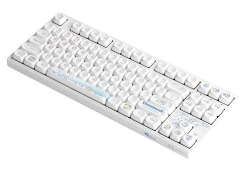Akko Cinnamoroll Star 3087 V3 İngilizce Q RGB 87 Tuşlu Brown Switch Kablolu Beyaz Mekanik Gaming Klavye