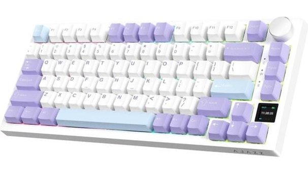 Coverzone Ak820 Pro İngilizce Q RGB 81 Tuşlu Kablolu Beyaz Mekanik Gaming Klavye