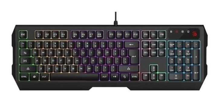 A4tech B135N Türkçe Q RGB Kablolu Siyah Mekanik Gaming Klavye