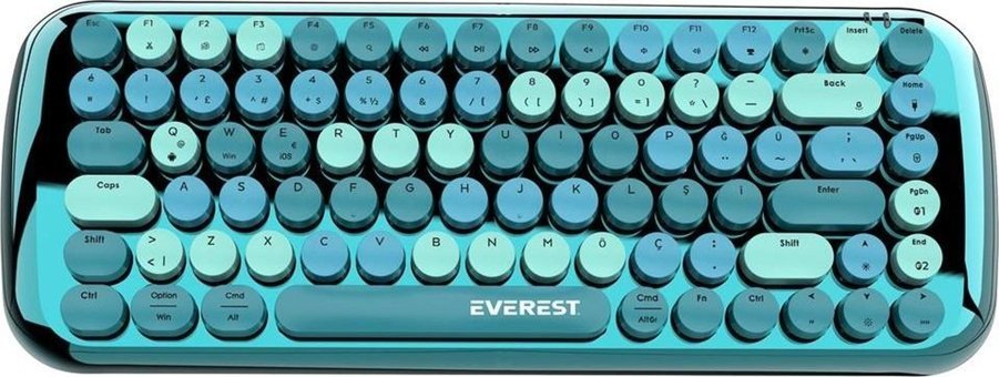 Everest Kb-Bt09 Türkçe Q Kablosuz Mavi Mekanik Klavye