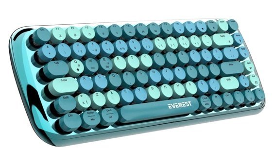 Everest Kb-Bt09 Türkçe Q Kablosuz Mavi Mekanik Klavye
