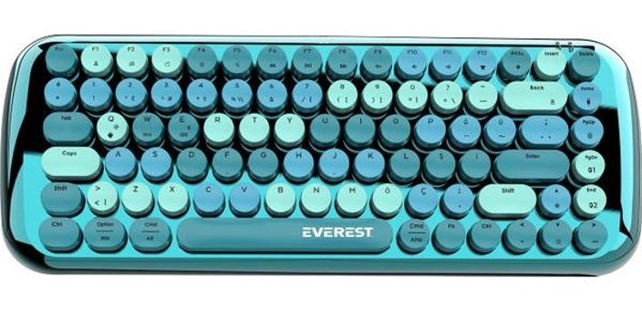 Everest Kb-Bt09 Türkçe Q Kablosuz Mavi Mekanik Klavye