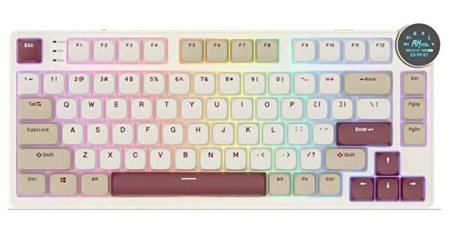 Royal Kludge N80 İngilizce Q RGB Wireless 80 Tuşlu Red Switch Kablosuz Beyaz Mekanik Gaming Klavye