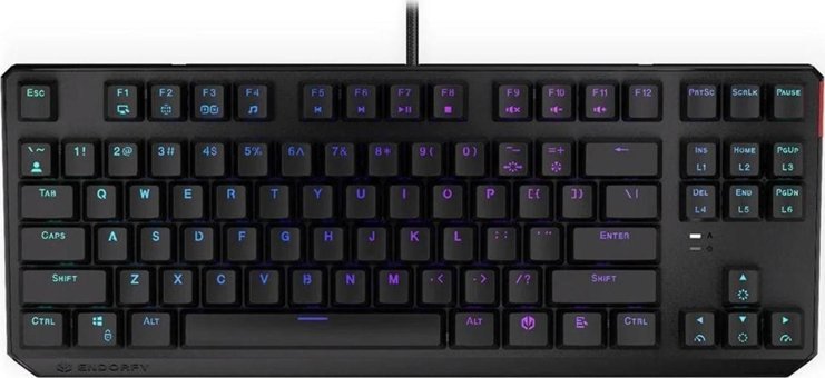 Endorfy EY5A003 Türkçe Q RGB 87 Tuşlu Red Switch Kablolu Siyah Mekanik Gaming Klavye