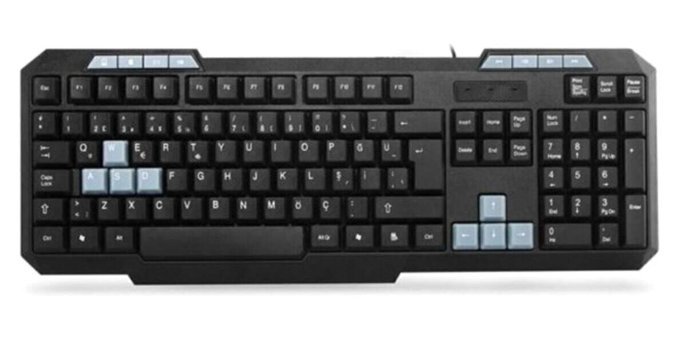 Retro Kb-700 Türkçe Q Kablolu Siyah Klavye