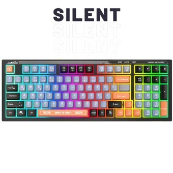 Everest KB-98 SILENT Türkçe Q RGB Mecha-Membrane Switch Kablolu Siyah Klavye
