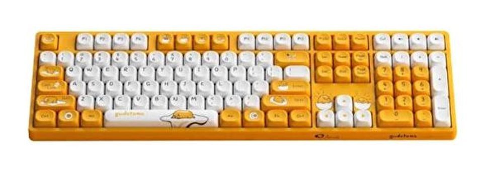 Akko Gudetama 5108 İngilizce Q RGB 108 Tuşlu Kablosuz Sarı Mekanik Gaming Klavye