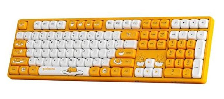 Akko Gudetama 5108 İngilizce Q RGB 108 Tuşlu Kablosuz Sarı Mekanik Gaming Klavye