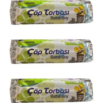Canhome Battal Boy 75x90 cm Çöp Poşeti 3x10 Adet Mavi