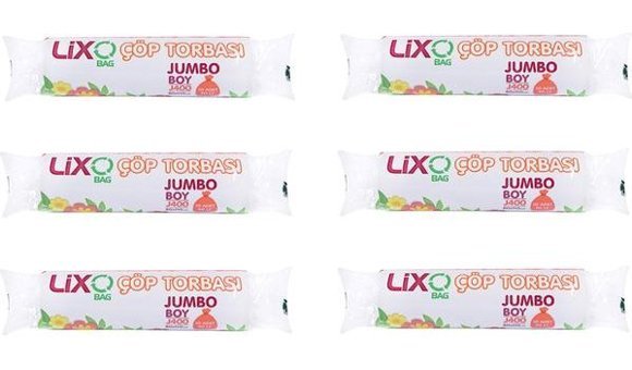 Lixo J-400 Jumbo Boy 80x110 cm Çöp Poşeti 20x10 Adet Siyah