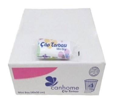 Canhome Şeffaf Mini Boy 40x50 cm Çöp Poşeti 50x40 Adet Beyaz