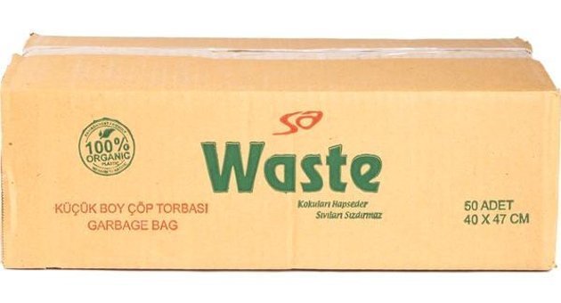 Sa Waste Şeffaf Küçük Boy 44x47 cm Çöp Poşeti 50x40 Adet Beyaz