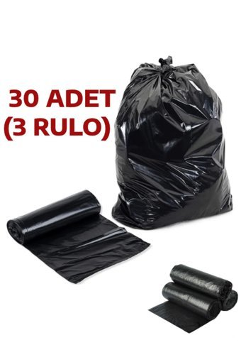 Nistabolje Endüstriyel Jumbo Boy 75x90 cm Çöp Poşeti 3x10 Adet Siyah