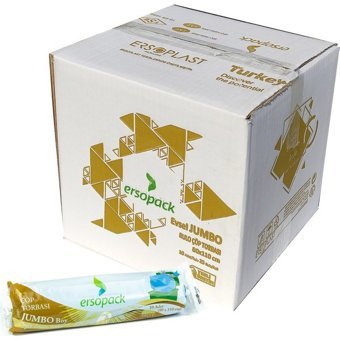 Ersopack Evsel Jumbo Boy 80x110 cm Çöp Poşeti 25x10 Adet Mavi