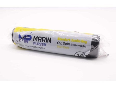 Marin Jumbo Boy 80x110 cm Çöp Poşeti 25x10 Adet Siyah