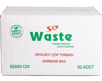 Sa Waste Orta Boy 55x60 cm Çöp Poşeti 15x50 Adet Mavi