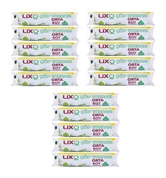 Lixo Orta Boy 55x60 cm Çöp Poşeti 15x20 Adet Mavi